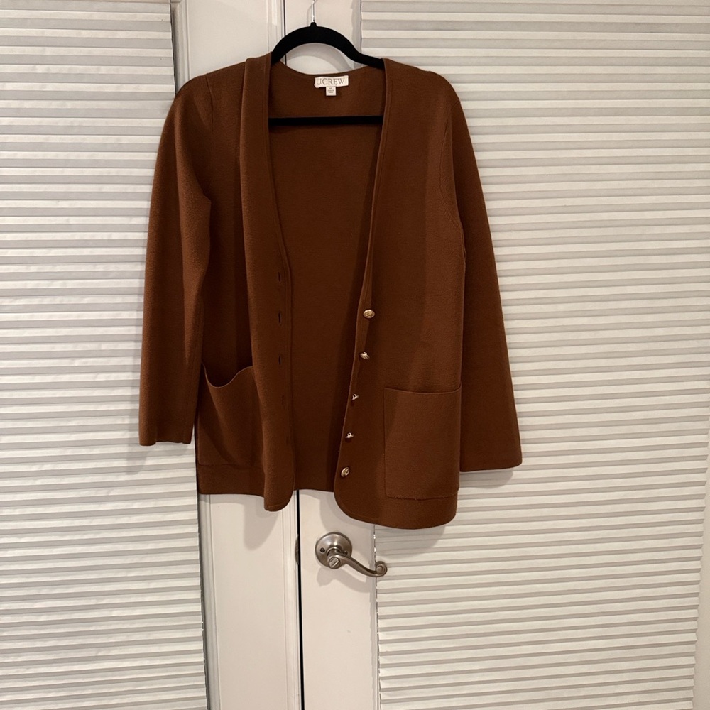 J. Crew Warm Brown Knit Cardigan